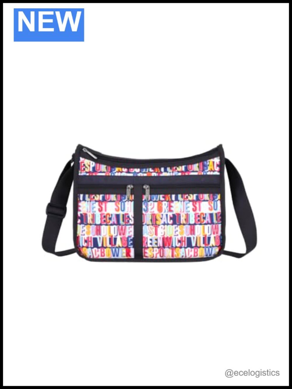 LeSportsac Deluxe Everyday Crossbody Bag Recycled Nylon Zippered Pockets